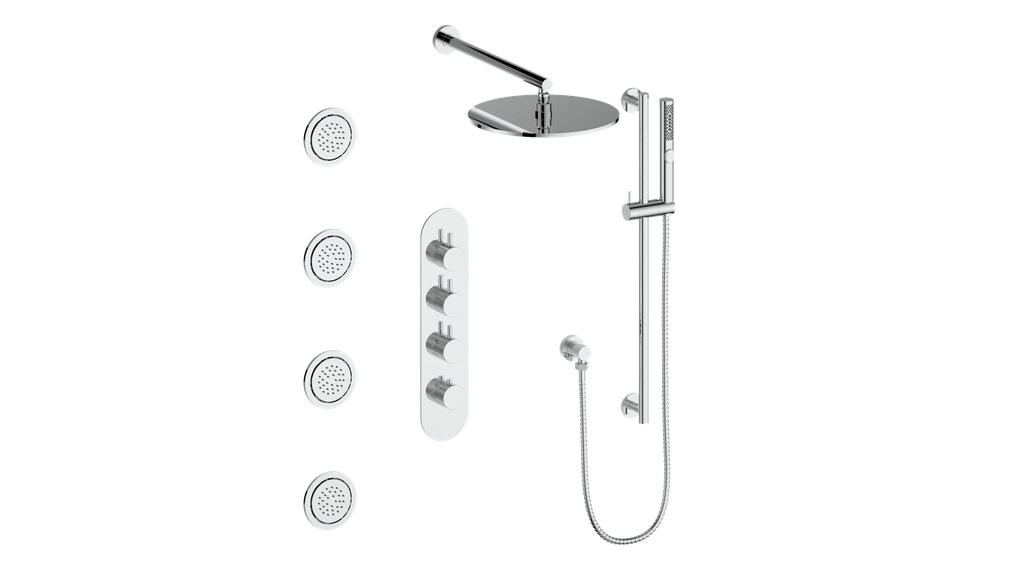 Vogt Drava 3-Way TH Shower Kit with Body Jets CC