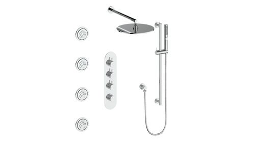 Vogt Drava 3-Way TH Shower Kit with Body Jets CC