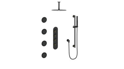 Vogt Drava 3-Way TH Shower Kit with Body Jets and 6" Ceiling Arm CC