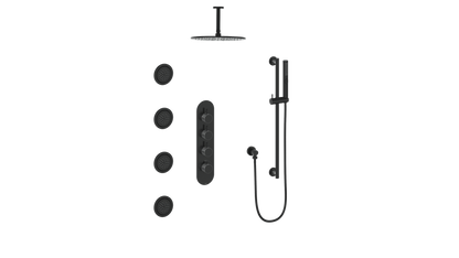 Vogt Drava 3-Way TH Shower Kit with Body Jets and 6" Ceiling Arm CC