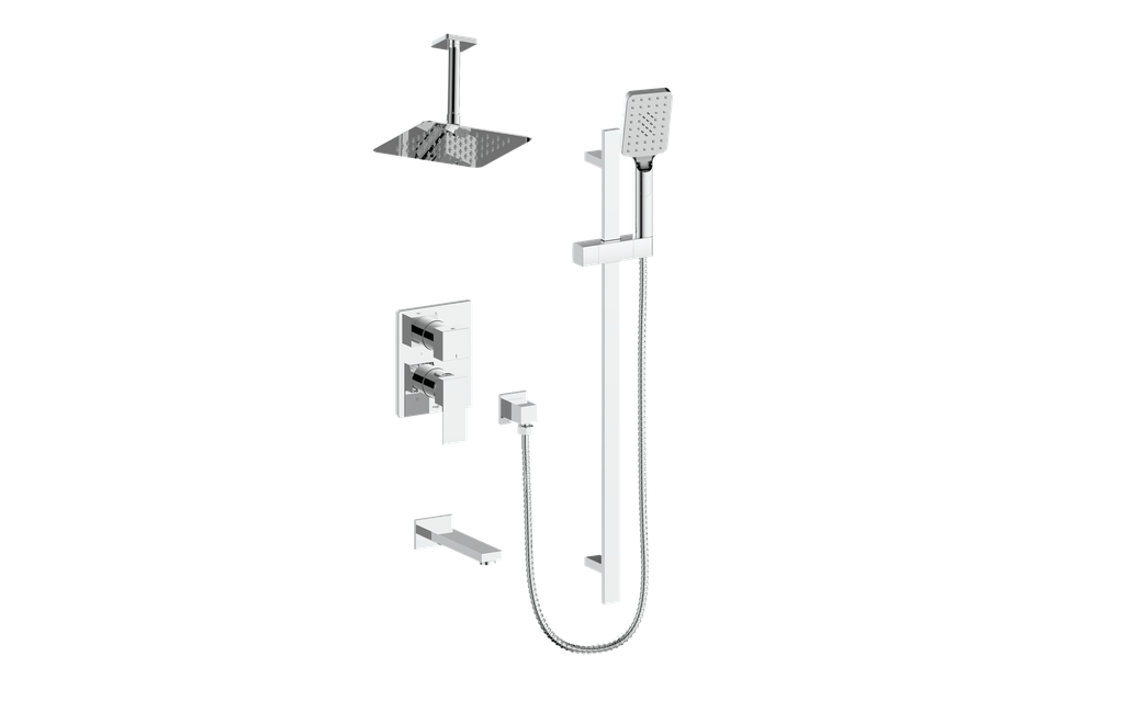 Vogt Kapfenberg 3-Way PB Shower Kit with 6" Ceiling Arm CC