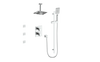 Vogt Kapfenberg 3-Way TH Shower Kit with Body Jets and 6" Ceiling Arm CC