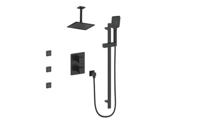 Vogt Kapfenberg 3-Way TH Shower Kit with Body Jets and 6" Ceiling Arm CC