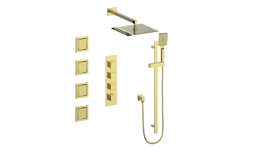 Vogt Kapfenberg 3/4" High-Flow TH Shower Kit with Body Jets CC