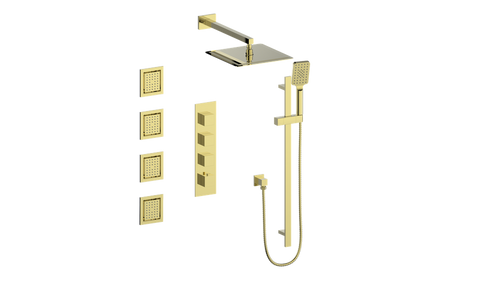 VOGT KAPFENBERG 3/4" HIGH-FLOW TH SHOWER KIT WITH BODY JETS