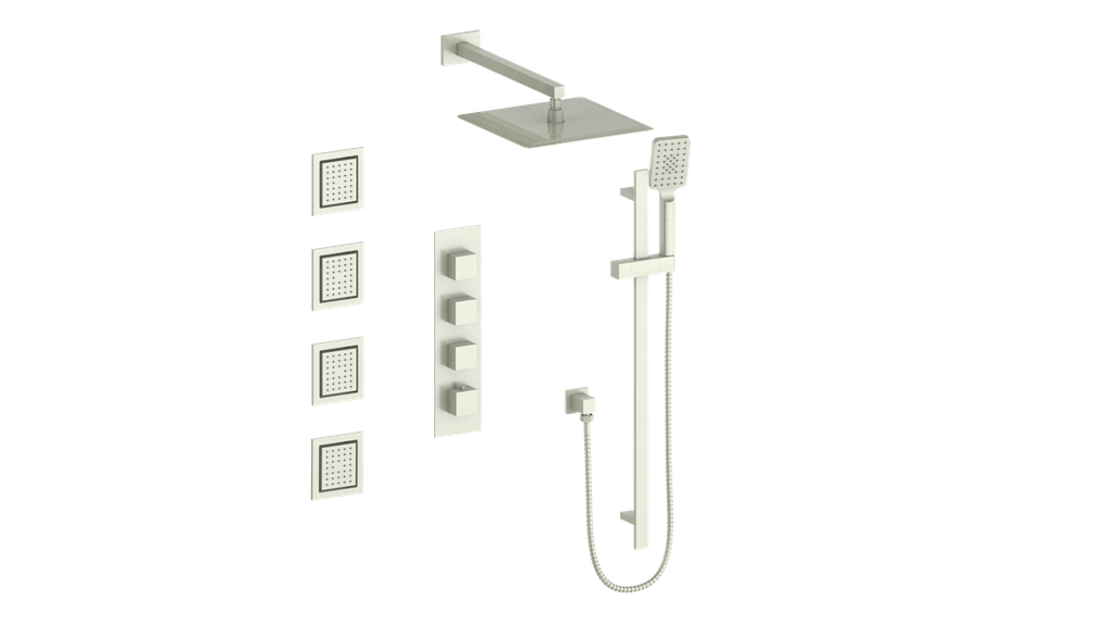 Vogt Kapfenberg 3/4" High-Flow TH Shower Kit with Body Jets CC