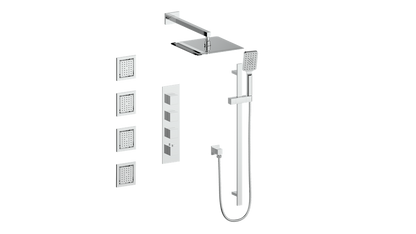 Vogt Kapfenberg 3/4" High-Flow TH Shower Kit with Body Jets CC