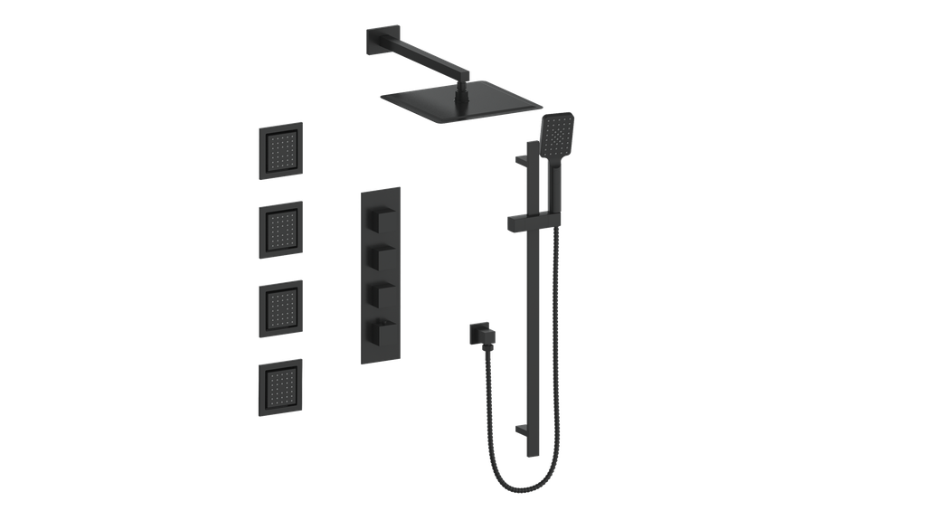 Vogt Kapfenberg 3/4" High-Flow TH Shower Kit with Body Jets CC