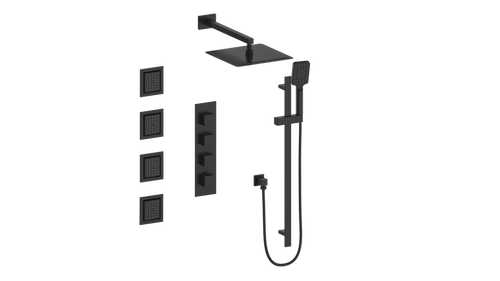 Vogt Kapfenberg 3/4" High-Flow TH Shower Kit with Body Jets CC