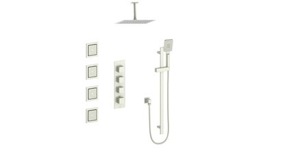 Vogt Kapfenberg 3/4" High-Flow TH Shower Kit with Body Jets and 6" Ceiling Arm CC