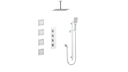 Vogt Kapfenberg 3/4" High-Flow TH Shower Kit with Body Jets and 6" Ceiling Arm CC