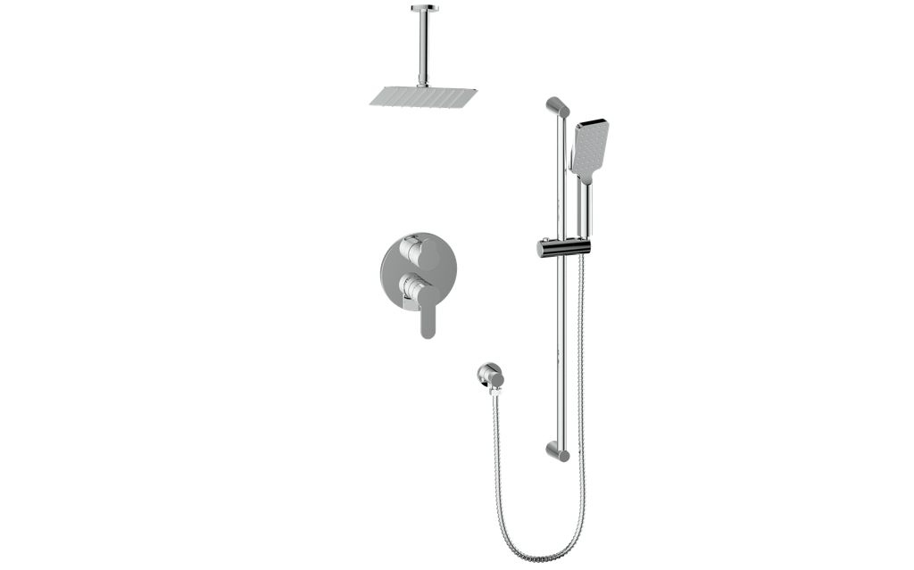 Vogt Lusten 2-Way PB Shower Kit with 6" Ceiling Arm CC