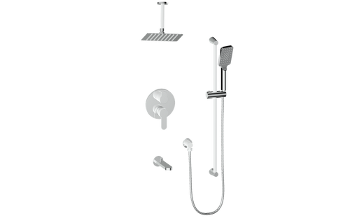 Vogt Lusten 3-Way PB Shower Kit with 6" Ceiling Arm CC