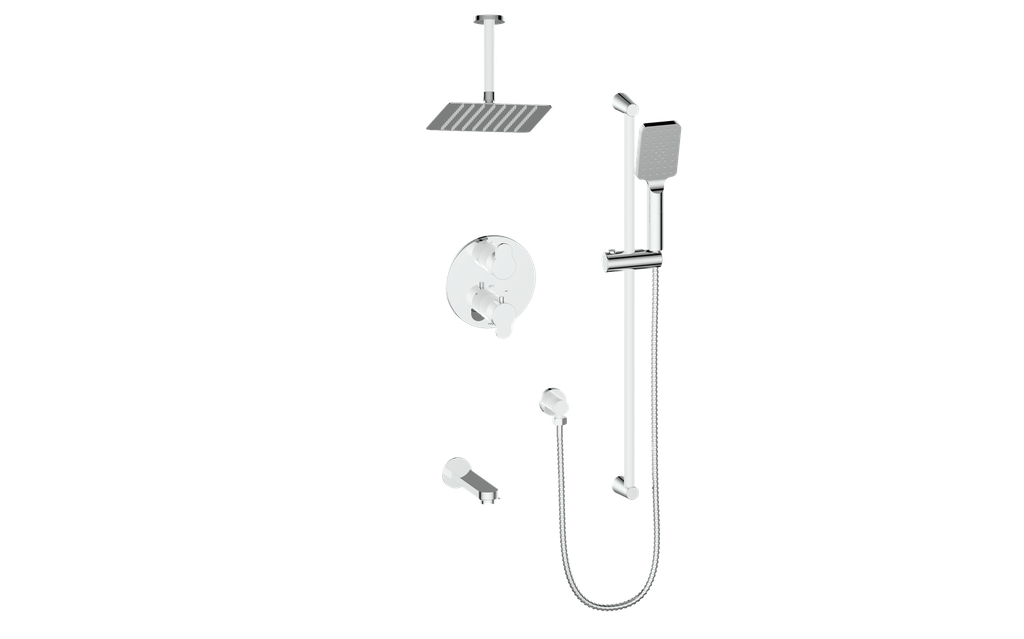 Vogt Lusten 3-Way TH Shower Kit with 6" Ceiling Arm CC