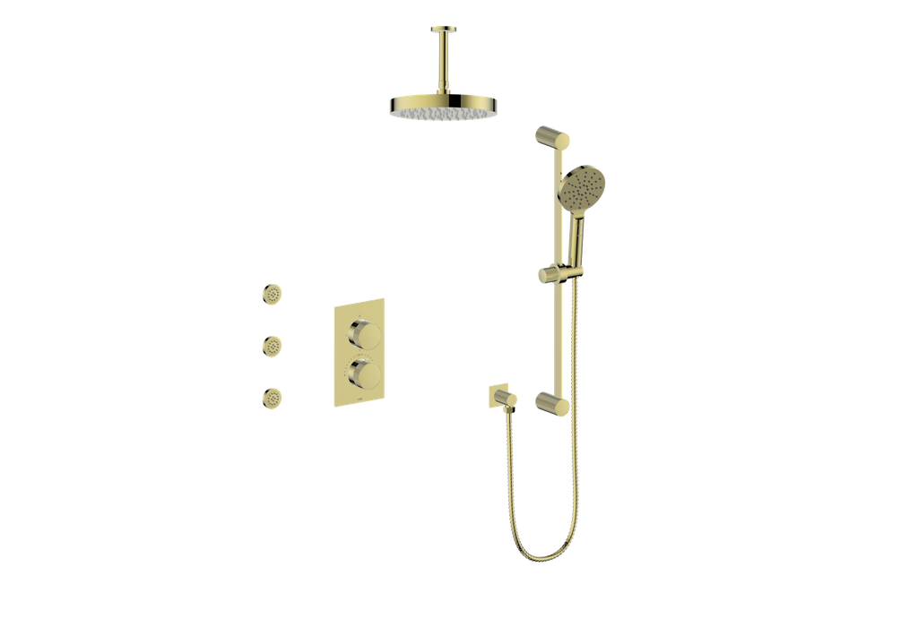 MOND 3-WAY TH SHOWER KIT WITH BODY JETS AND 6" CEILING ARM