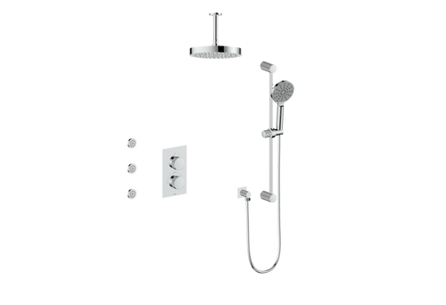 MOND 3-WAY TH SHOWER KIT WITH BODY JETS AND 6" CEILING ARM