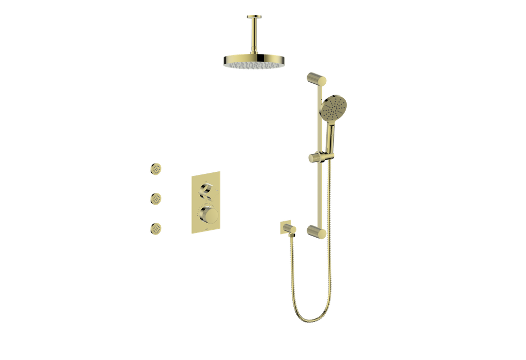 MOND 3-WAY TH SHOWER KIT WITH BODY JETS AND 6" CEILING ARM