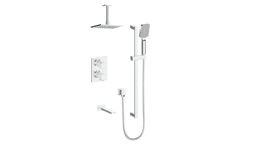 Vogt Niveau 3-Way TH Shower Kit with 6" Ceiling Arm CC