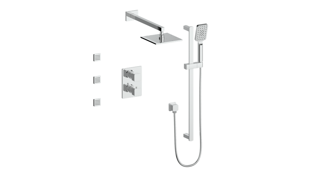 Vogt Niveau 3-Way TH Shower Kit with Body Jets CC