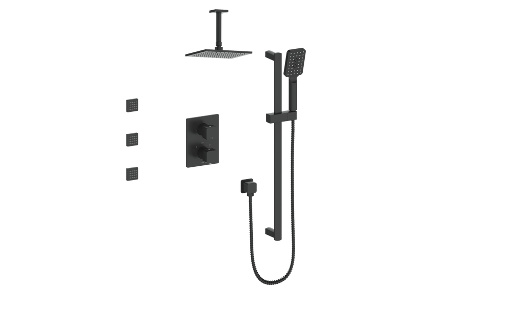 Vogt Niveau 3-Way TH Shower Kit with Body Jets with 6" Ceiling Arm CC