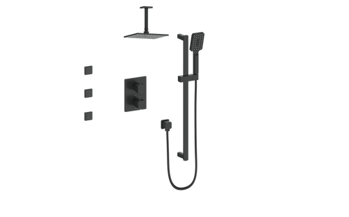 Vogt Niveau 3-Way TH Shower Kit with Body Jets with 6" Ceiling Arm CC