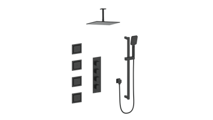 Vogt Niveau 3/4" High-Flow TH Shower Kit with Body Jets and 6" Ceiling Arm CC