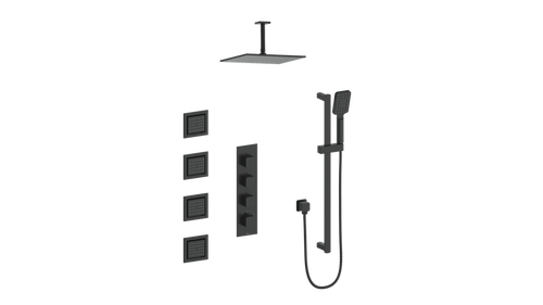 Vogt Niveau 3/4" High-Flow TH Shower Kit with Body Jets and 6" Ceiling Arm CC