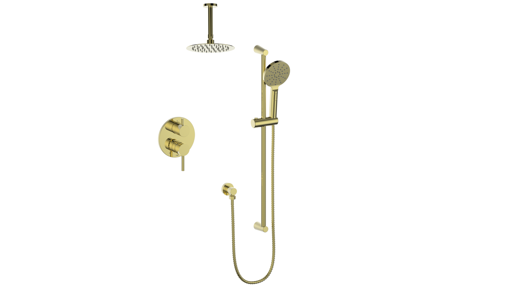 Vogt Worgl 2-Way PB Shower Kit with 6" Ceiling Arm CC