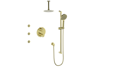 Vogt Worgl 3-Way TH Shower Kit with Body Jets and 6" Ceiling Arm CC