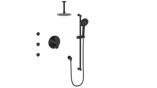 Vogt Worgl 3-Way TH Shower Kit with Body Jets and 6" Ceiling Arm CC