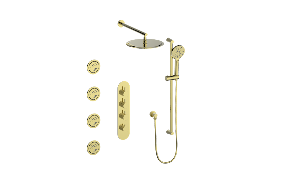 Vogt Worgl 3/4" High-Flow TH Shower Kit with Body Jets CC