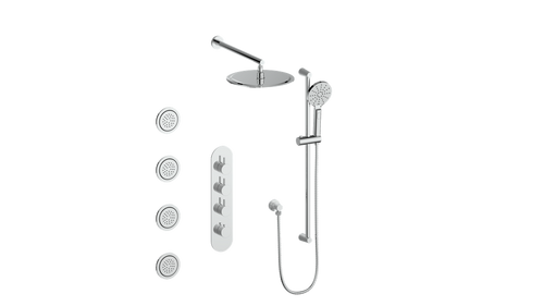 Vogt Worgl 3/4" High-Flow TH Shower Kit with Body Jets CC
