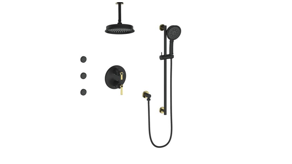 Vogt ZEHN 3-WAY TH SHOWER KIT WITH BODY JETS AND 6" CEILING ARM