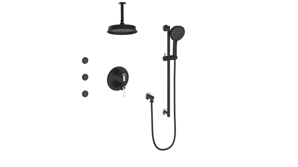 Vogt ZEHN 3-WAY TH SHOWER KIT WITH BODY JETS AND 6" CEILING ARM