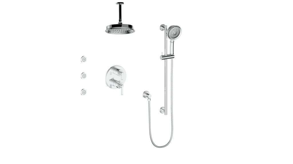 Vogt ZEHN 3-WAY TH SHOWER KIT WITH BODY JETS AND 6" CEILING ARM