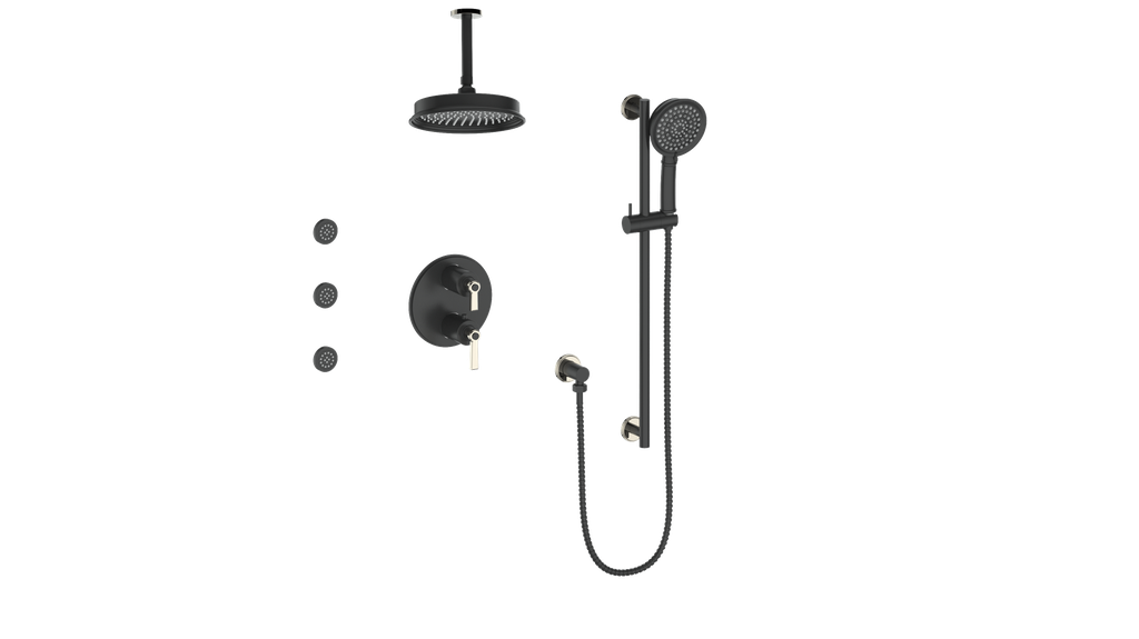 Vogt ZEHN 3-WAY TH SHOWER KIT WITH BODY JETS AND 6" CEILING ARM