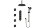 ZEHN 3/4" HIGH-FLOW TH SHOWER KIT WITH BODY JETS AND 6" CEILING ARM