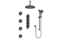 ZEHN 3/4" HIGH-FLOW TH SHOWER KIT WITH BODY JETS AND 6" CEILING ARM