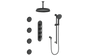 ZEHN 3/4" HIGH-FLOW TH SHOWER KIT WITH BODY JETS AND 6" CEILING ARM