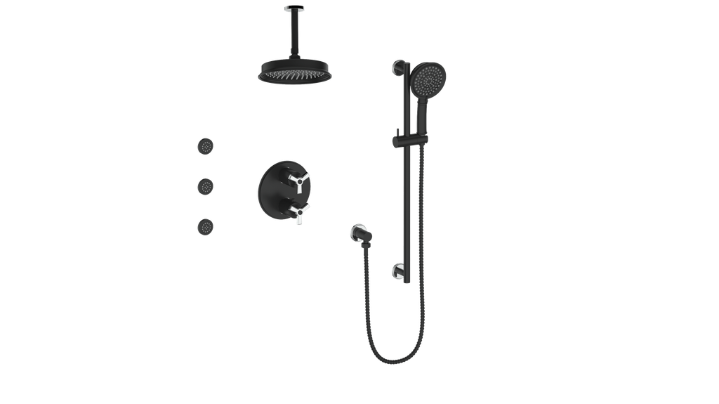 Vogt ZEHN 3-WAY TH SHOWER KIT WITH BODY JETS AND 6" CEILING ARM