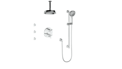 Vogt ZEHN 3-WAY TH SHOWER KIT WITH BODY JETS AND 6" CEILING ARM