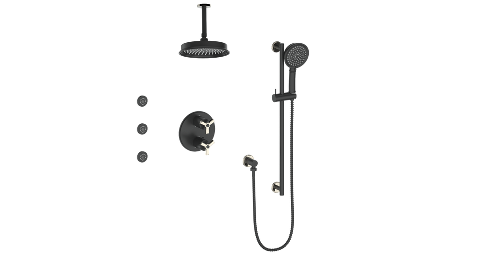 Vogt ZEHN 3-WAY TH SHOWER KIT WITH BODY JETS AND 6" CEILING ARM