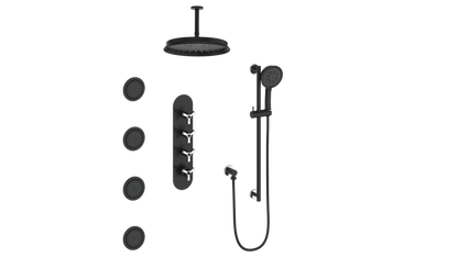 ZEHN 3/4" HIGH-FLOW TH SHOWER KIT WITH BODY JETS AND 6" CEILING ARM