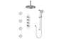 ZEHN 3/4" HIGH-FLOW TH SHOWER KIT WITH BODY JETS AND 6" CEILING ARM
