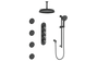 ZEHN 3/4" HIGH-FLOW TH SHOWER KIT WITH BODY JETS AND 6" CEILING ARM
