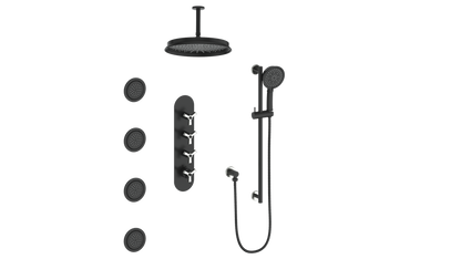 ZEHN 3/4" HIGH-FLOW TH SHOWER KIT WITH BODY JETS AND 6" CEILING ARM