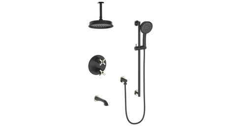 ZEHN 3-WAY TH SHOWER KIT WITH 6" CEILING ARM