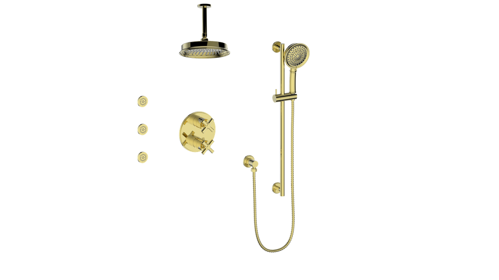 Vogt ZEHN 3-WAY TH SHOWER KIT WITH BODY JETS AND 6" CEILING ARM
