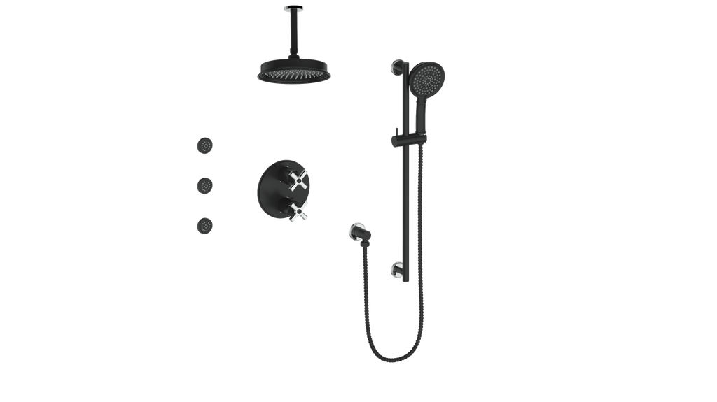 Vogt ZEHN 3-WAY TH SHOWER KIT WITH BODY JETS AND 6" CEILING ARM