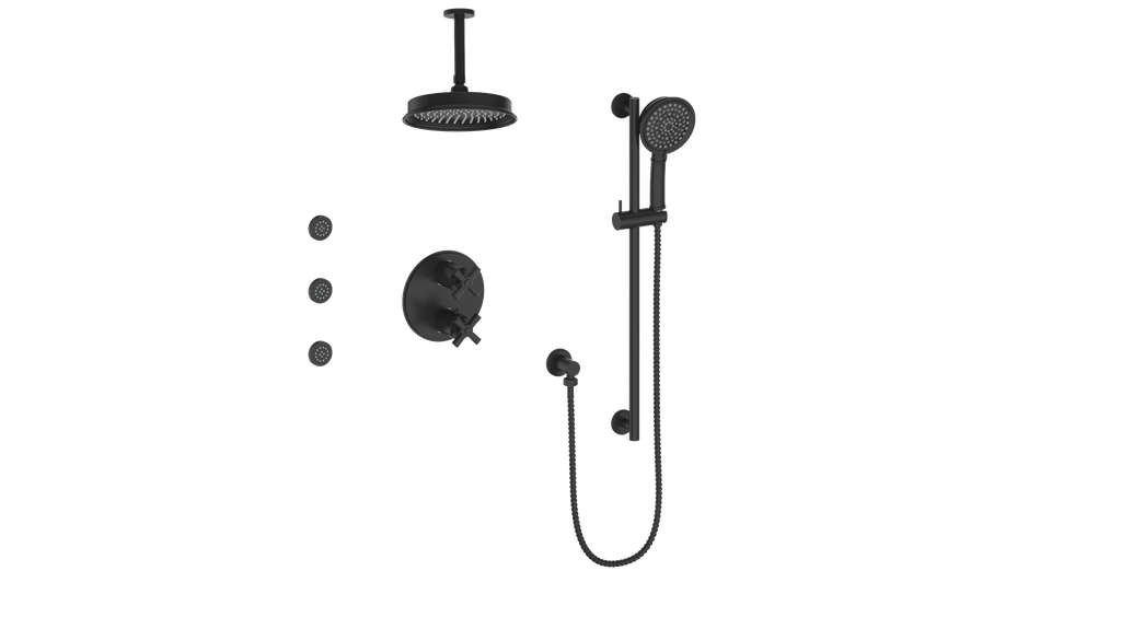 Vogt ZEHN 3-WAY TH SHOWER KIT WITH BODY JETS AND 6" CEILING ARM